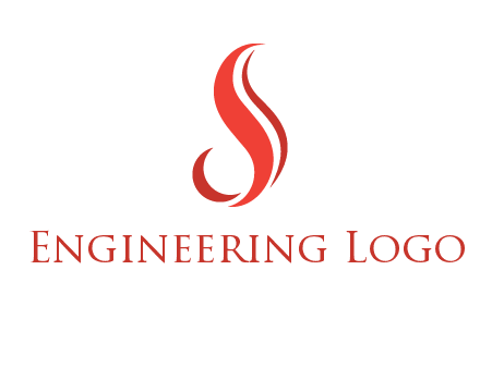 flame in Letter s shape logo