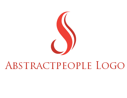 flame in Letter s shape logo
