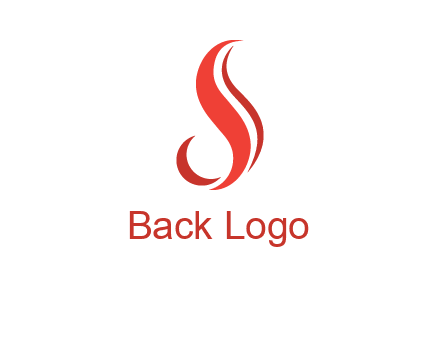 flame in Letter s shape logo