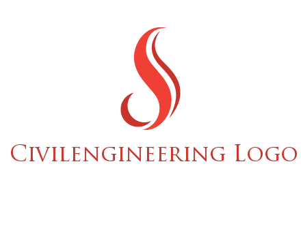 flame in Letter s shape logo
