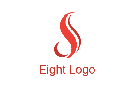 flame in Letter s shape logo