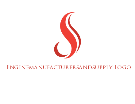 flame in Letter s shape logo