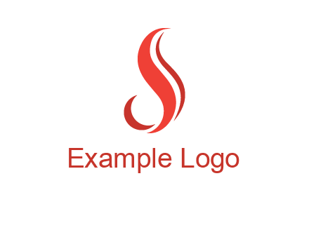 flame in Letter s shape logo