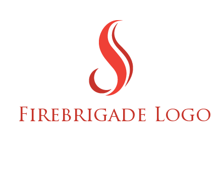 flame in Letter s shape logo