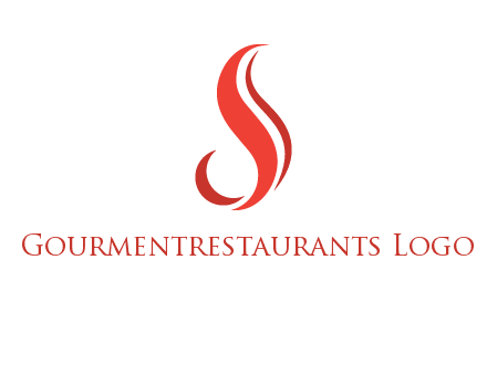 flame in Letter s shape logo