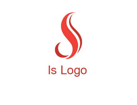 flame in Letter s shape logo