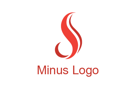 flame in Letter s shape logo