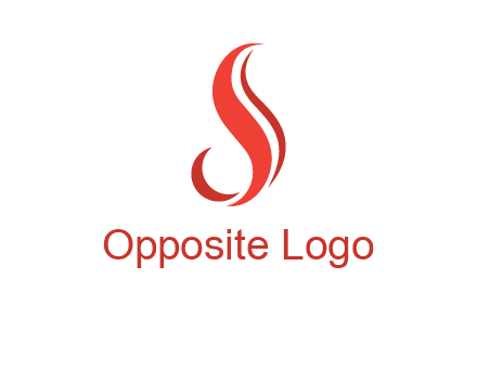 flame in Letter s shape logo