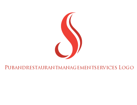 flame in Letter s shape logo