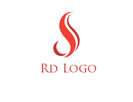 flame in Letter s shape logo