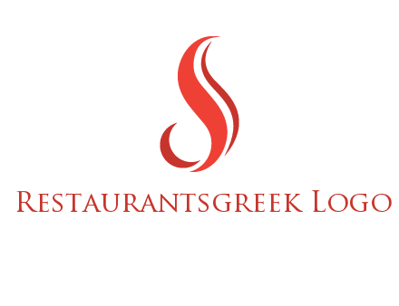 flame in Letter s shape logo