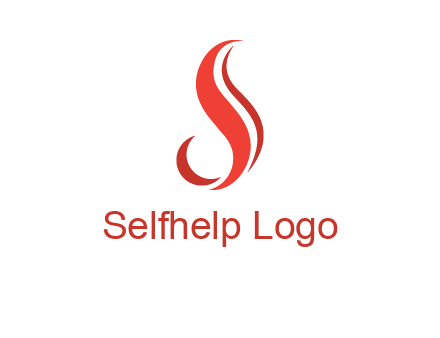 flame in Letter s shape logo