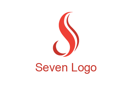flame in Letter s shape logo