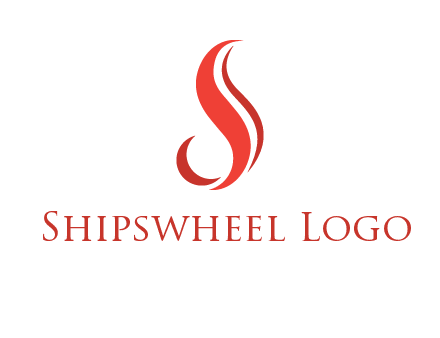 flame in Letter s shape logo