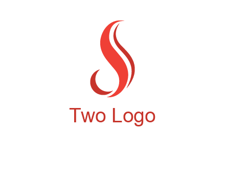 flame in Letter s shape logo
