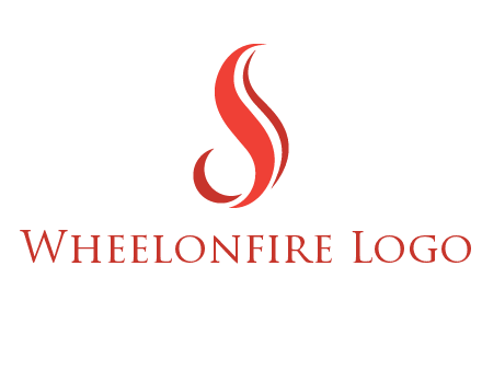 flame in Letter s shape logo