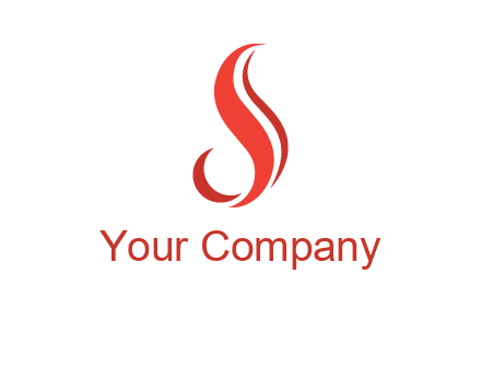 flame in Letter s shape logo