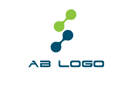 connecting dots in Letter S shape logo