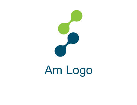connecting dots in Letter S shape logo