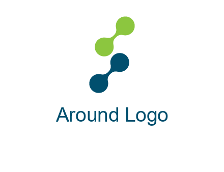 connecting dots in Letter S shape logo