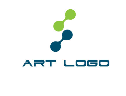 connecting dots in Letter S shape logo