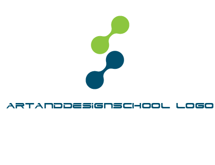 connecting dots in Letter S shape logo