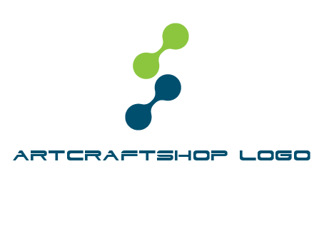 connecting dots in Letter S shape logo