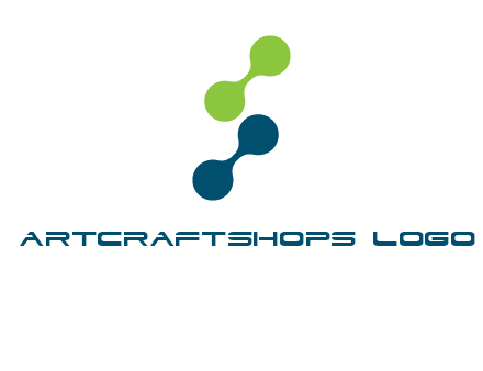 connecting dots in Letter S shape logo