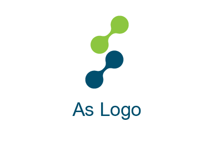 connecting dots in Letter S shape logo