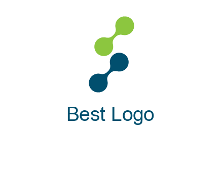 connecting dots in Letter S shape logo