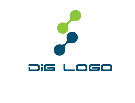 connecting dots in Letter S shape logo