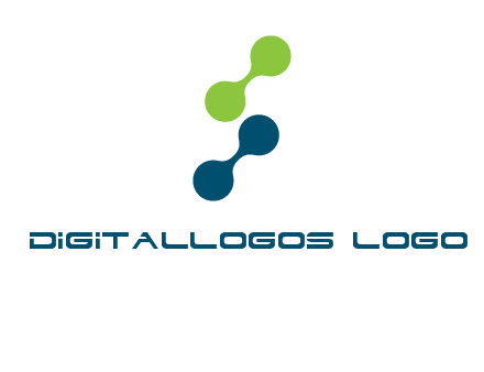 connecting dots in Letter S shape logo