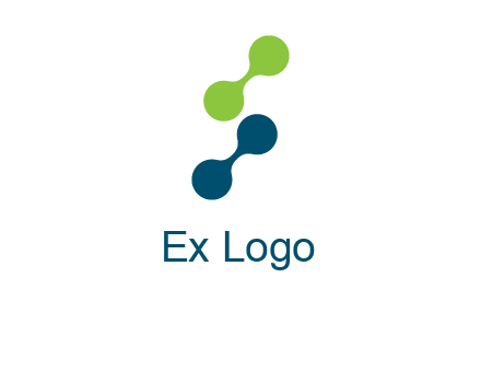 connecting dots in Letter S shape logo