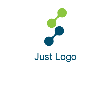connecting dots in Letter S shape logo
