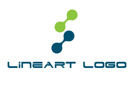 connecting dots in Letter S shape logo