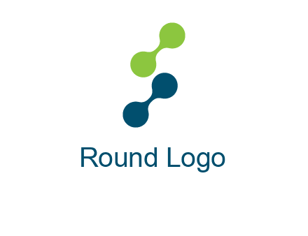 connecting dots in Letter S shape logo