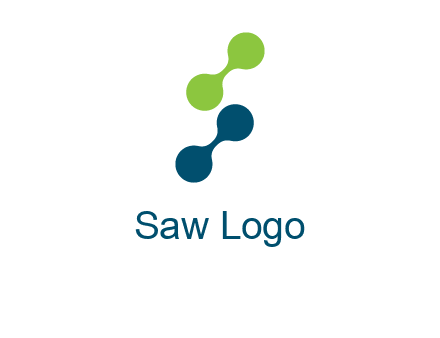 connecting dots in Letter S shape logo