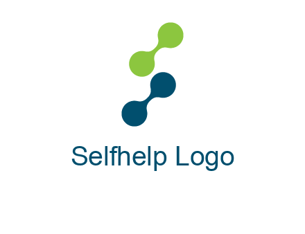 connecting dots in Letter S shape logo