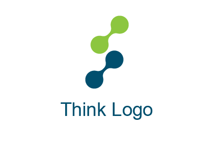 connecting dots in Letter S shape logo