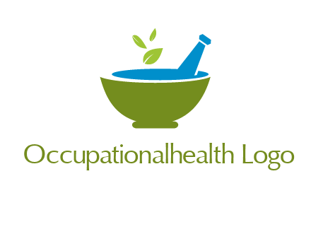 leaves in pestle mortar pharmacy logo
