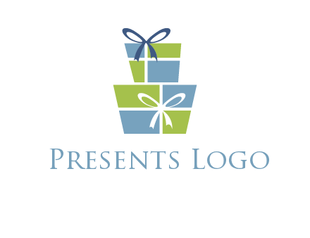 presents with ribbon logo