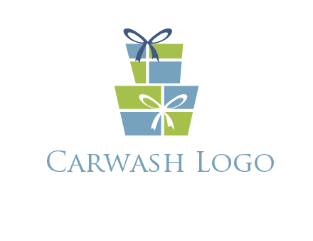 presents with ribbon logo