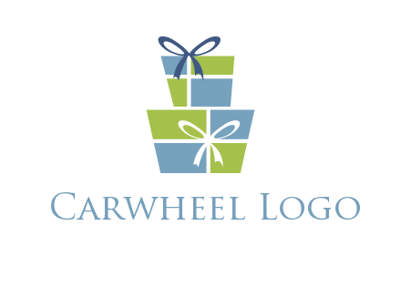 presents with ribbon logo