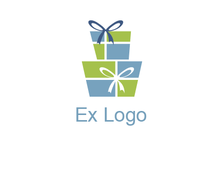 presents with ribbon logo