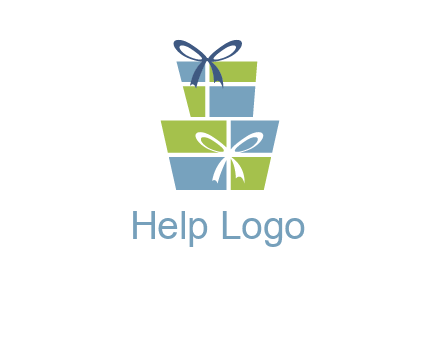 presents with ribbon logo