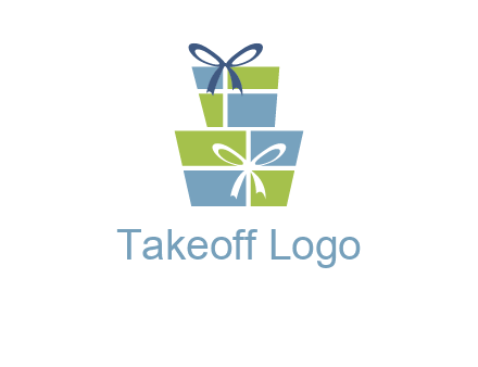 presents with ribbon logo