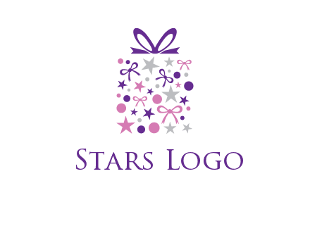 ribbons and stars gift box logo
