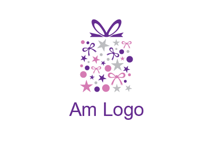 ribbons and stars gift box logo
