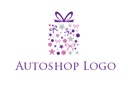 ribbons and stars gift box logo
