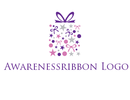 ribbons and stars gift box logo